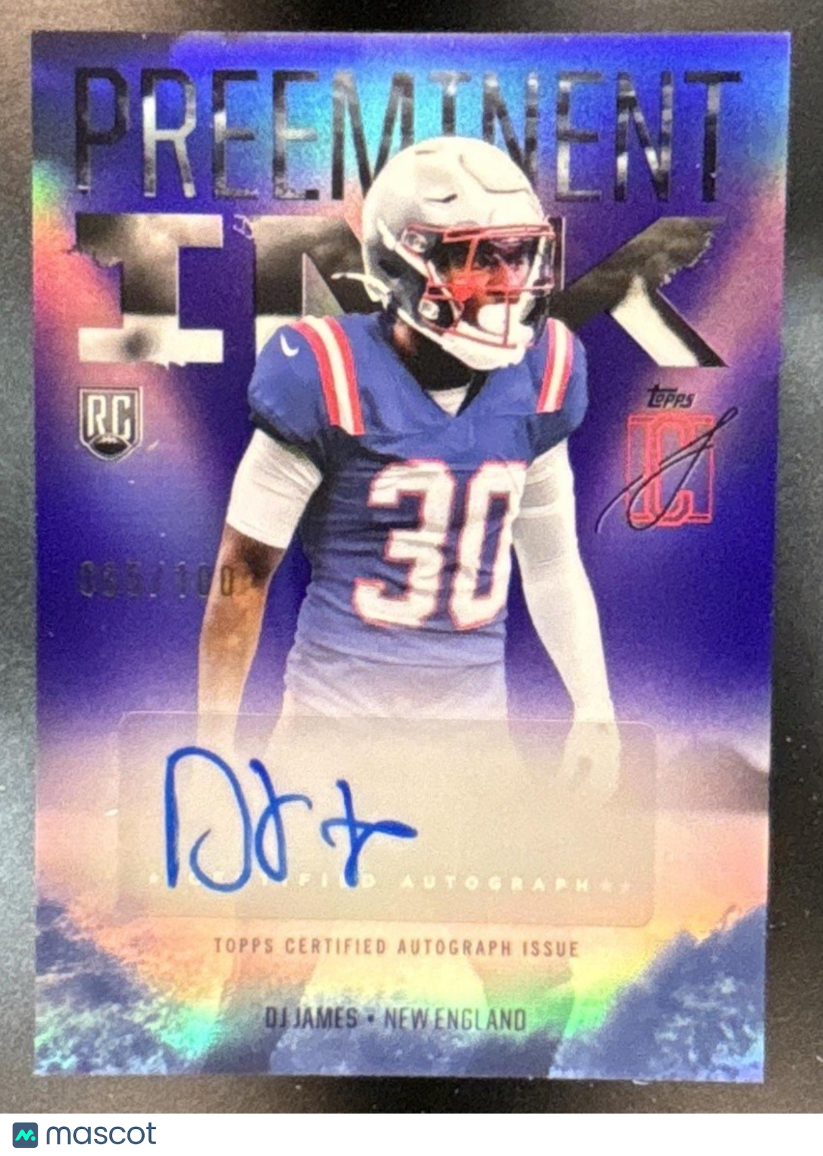 2024 Topps Signature Class Kamren Kinchens Preeminent Ink Auto Purple /100 RC