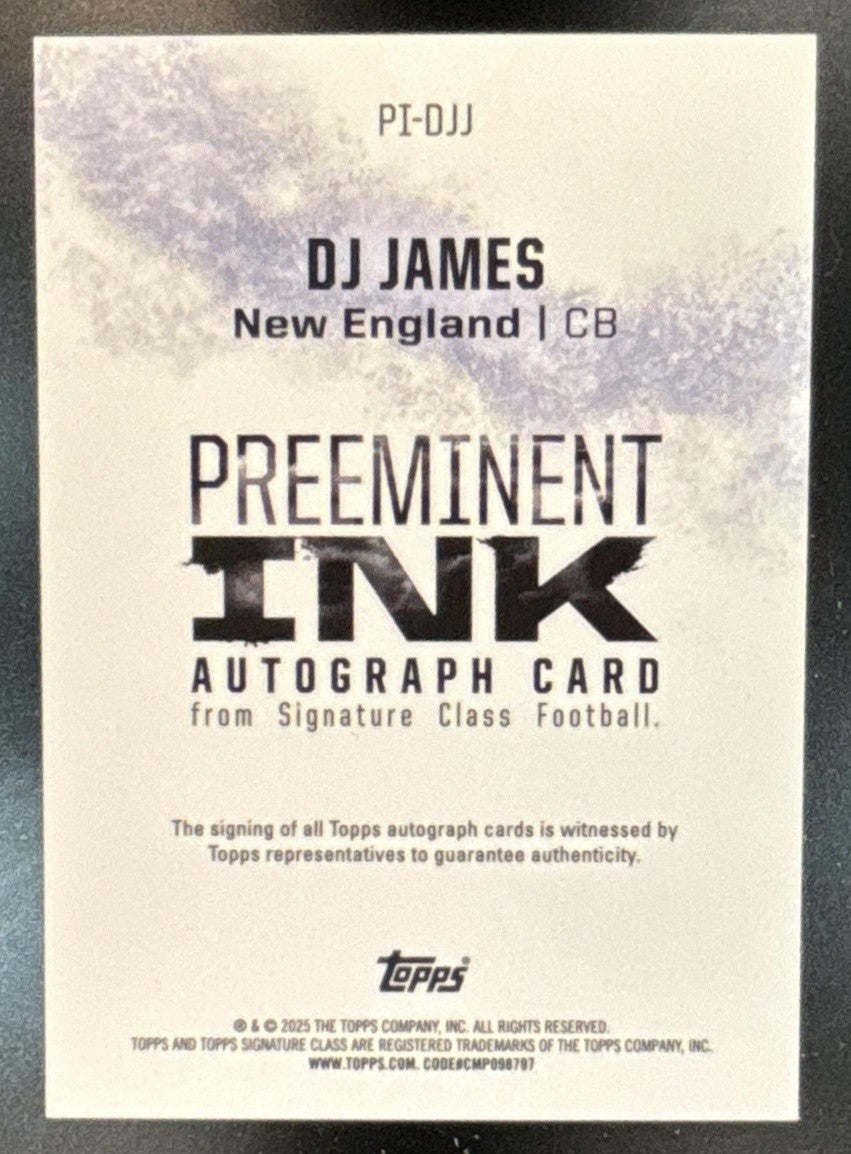 2024 Topps Signature Class Kamren Kinchens Preeminent Ink Auto Purple /100 RC
