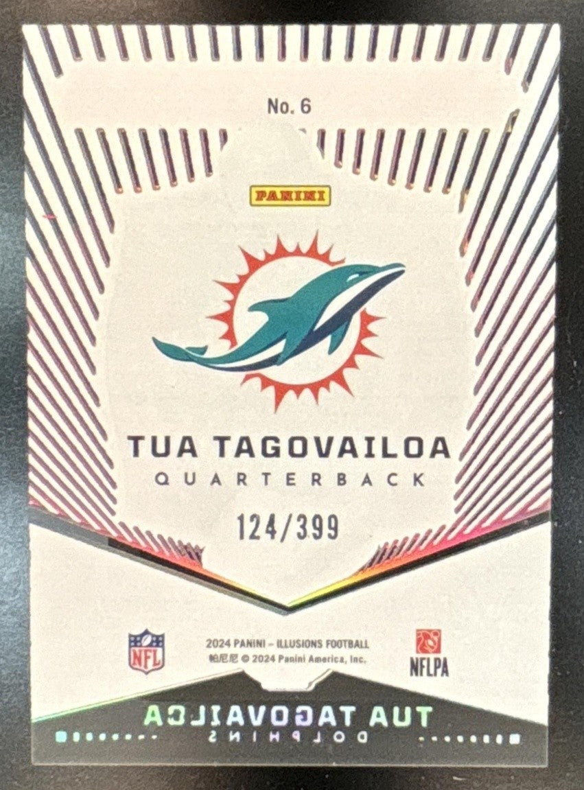 2024 Panini Illusions Tua Tagovailoa Abracadabra Pink /399 #6 Miami Dolphins