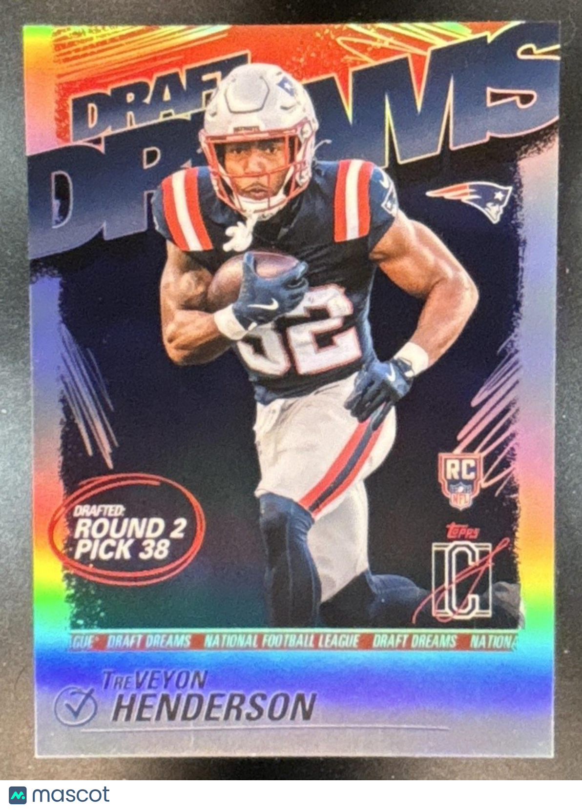 2025 Topps Signature Class TreVeyon Henderson Draft Dreams RC SSP Patriots