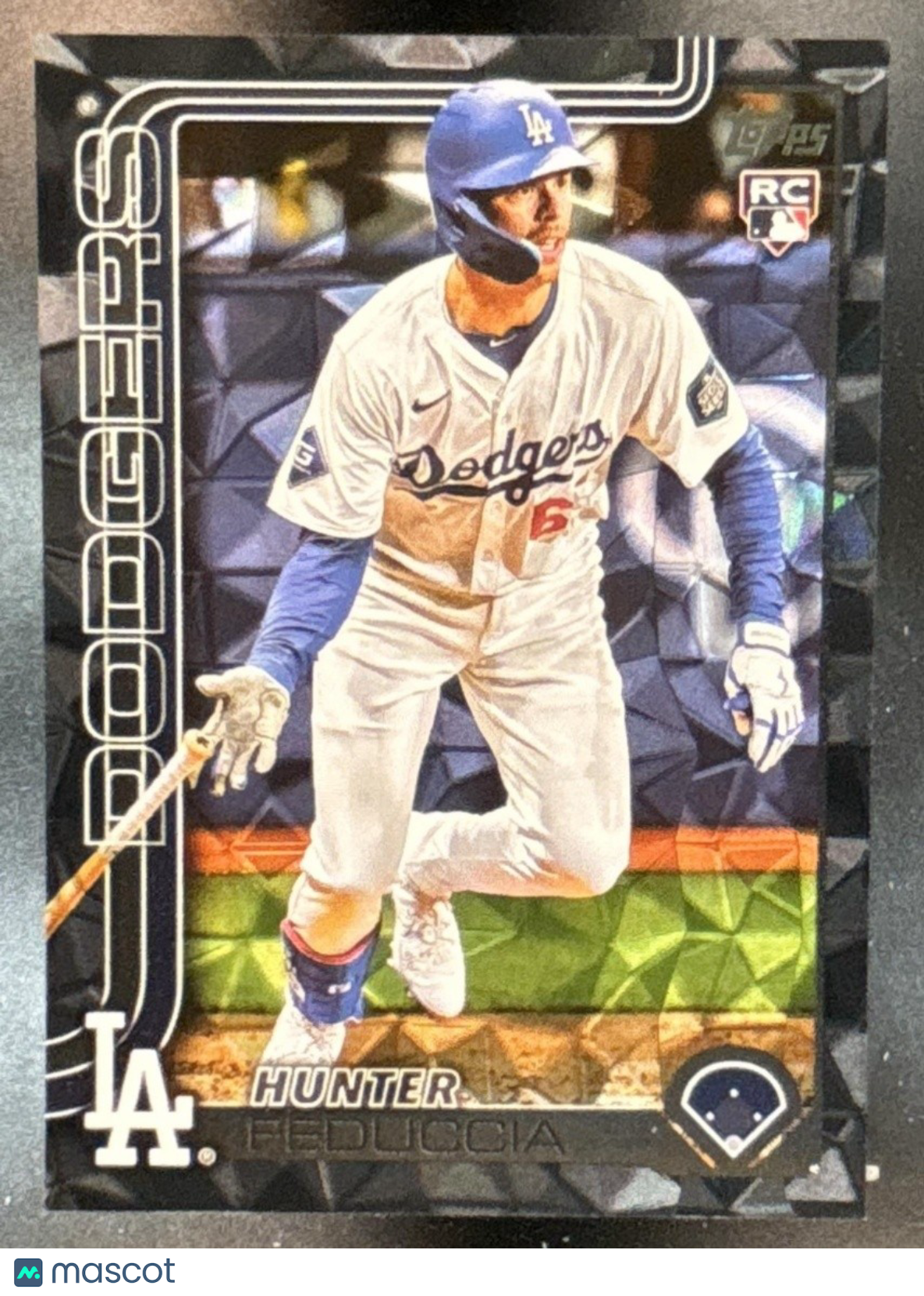 2025 Topps Hunter Feduccia Black Diamante /10 #68 RC Los Angeles Dodgers