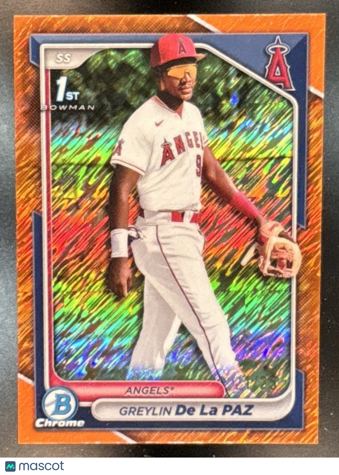 2024 Bowman Chrome Greylin De La Paz Orange Shimmer /25 #BCP-181 1st Prospect