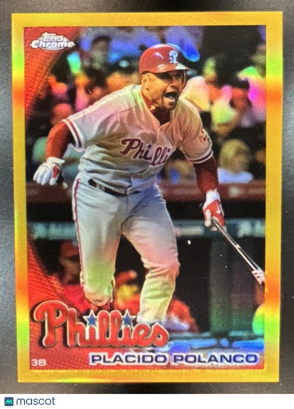 2010 Topps Chrome Placido Polanco Gold Refractor /50 #78 Philadelphia Phillies