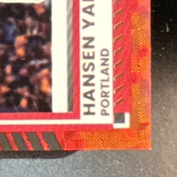 2025-26 Panini Donruss Hansen Yang Red /125 #10 RC Portland Trail Blazers