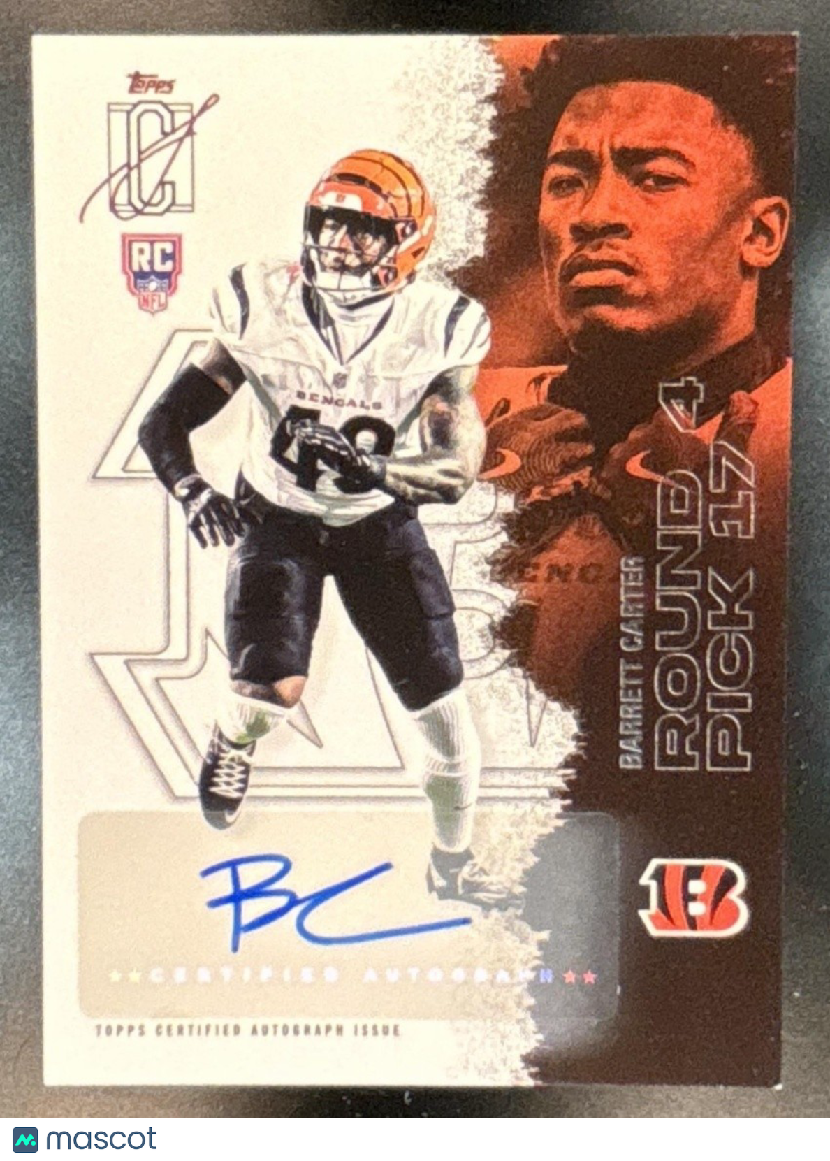 2025 Topps Signature Class Barrett Carter Rookie Auto #199 RC Cincinnati Bengals