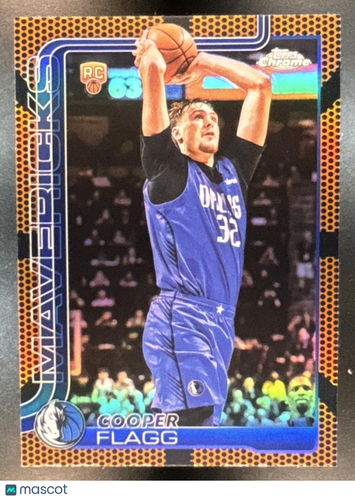 2025-26 Topps Chrome Cooper Flagg Basketball Refractor #251 RC Dallas Mavericks