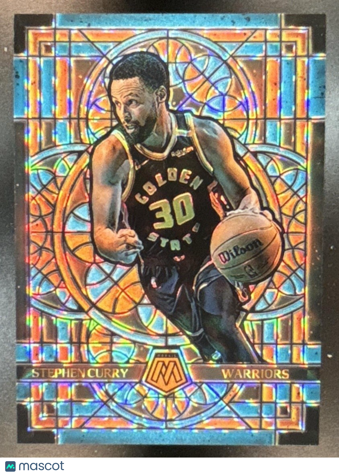 2024-25 Panini Mosaic Stephen Curry Stained Glass #7 Golden State Warriors