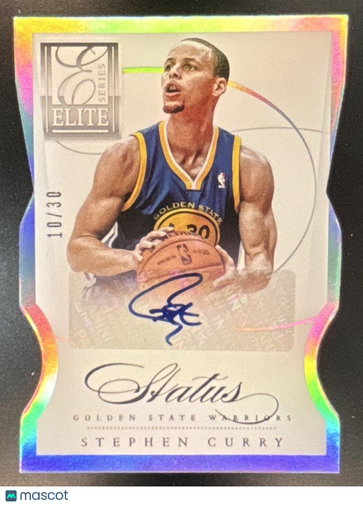 2012-13 Panini Elite Series Stephen Curry Status Die Cut Auto /30 #65 Warriors