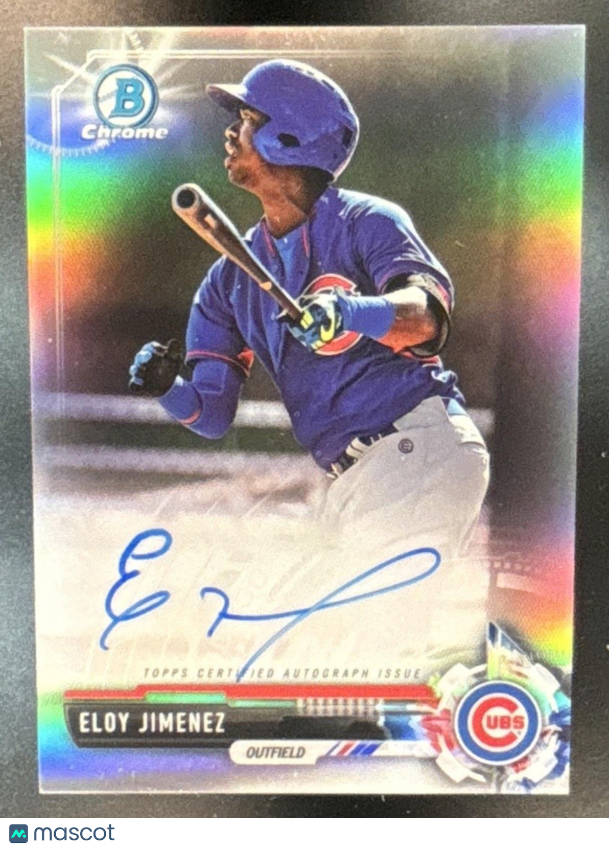 2017 Bowman Eloy Jimenez Chrome Prospect Auto Refractor /499 Chicago Cubs