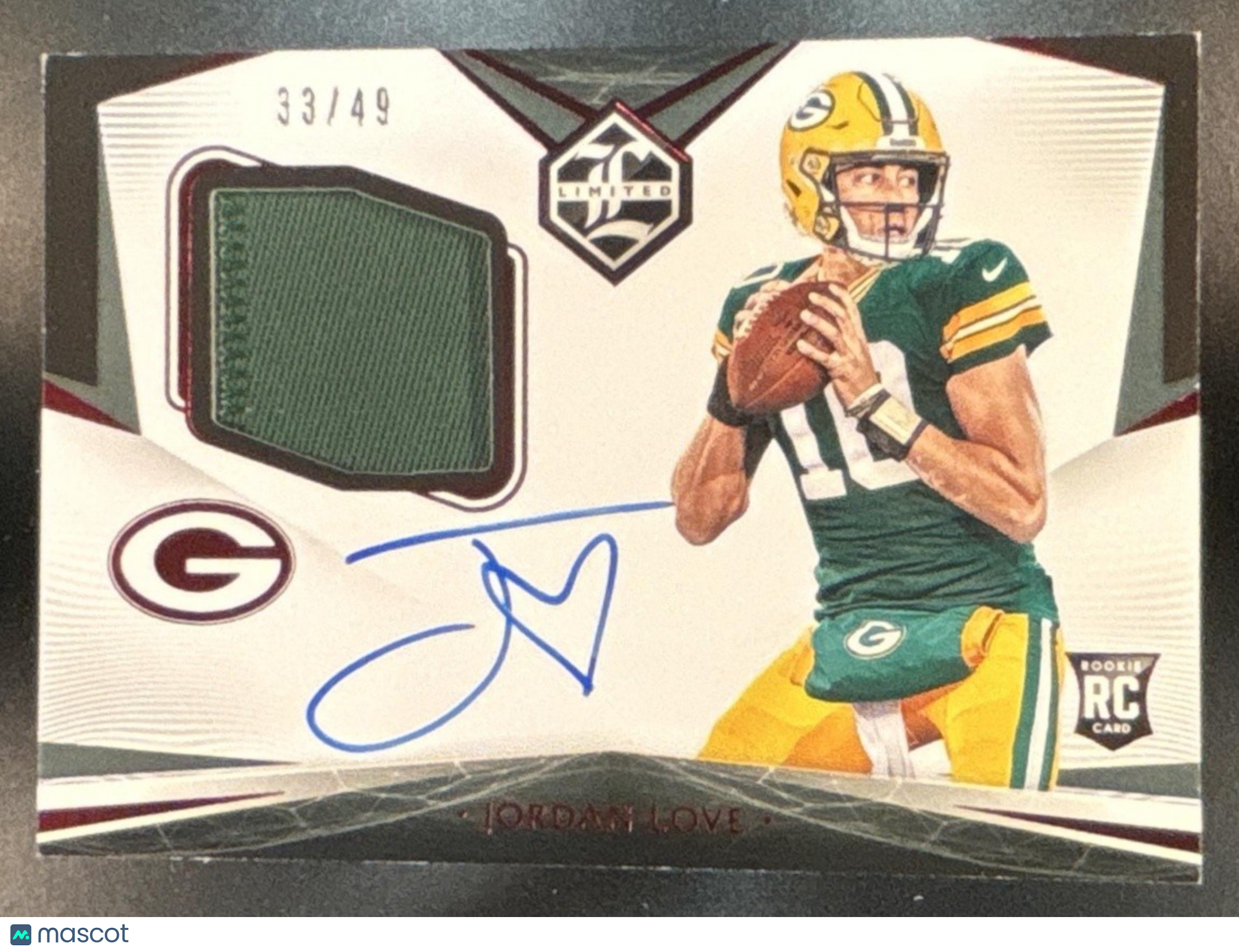 2020 Panini Limited Jordan Love Ruby Spotlight /49 #104 RC Auto Packers