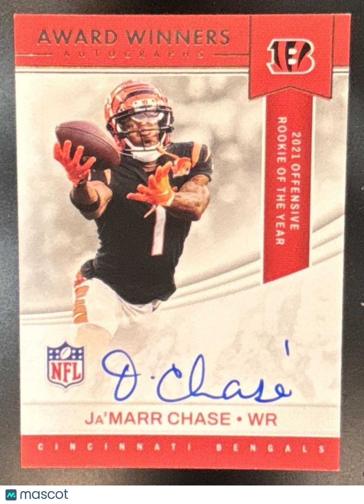 2023 Panini National Treasures Ja'Marr Chase Award Winners Auto Bengals