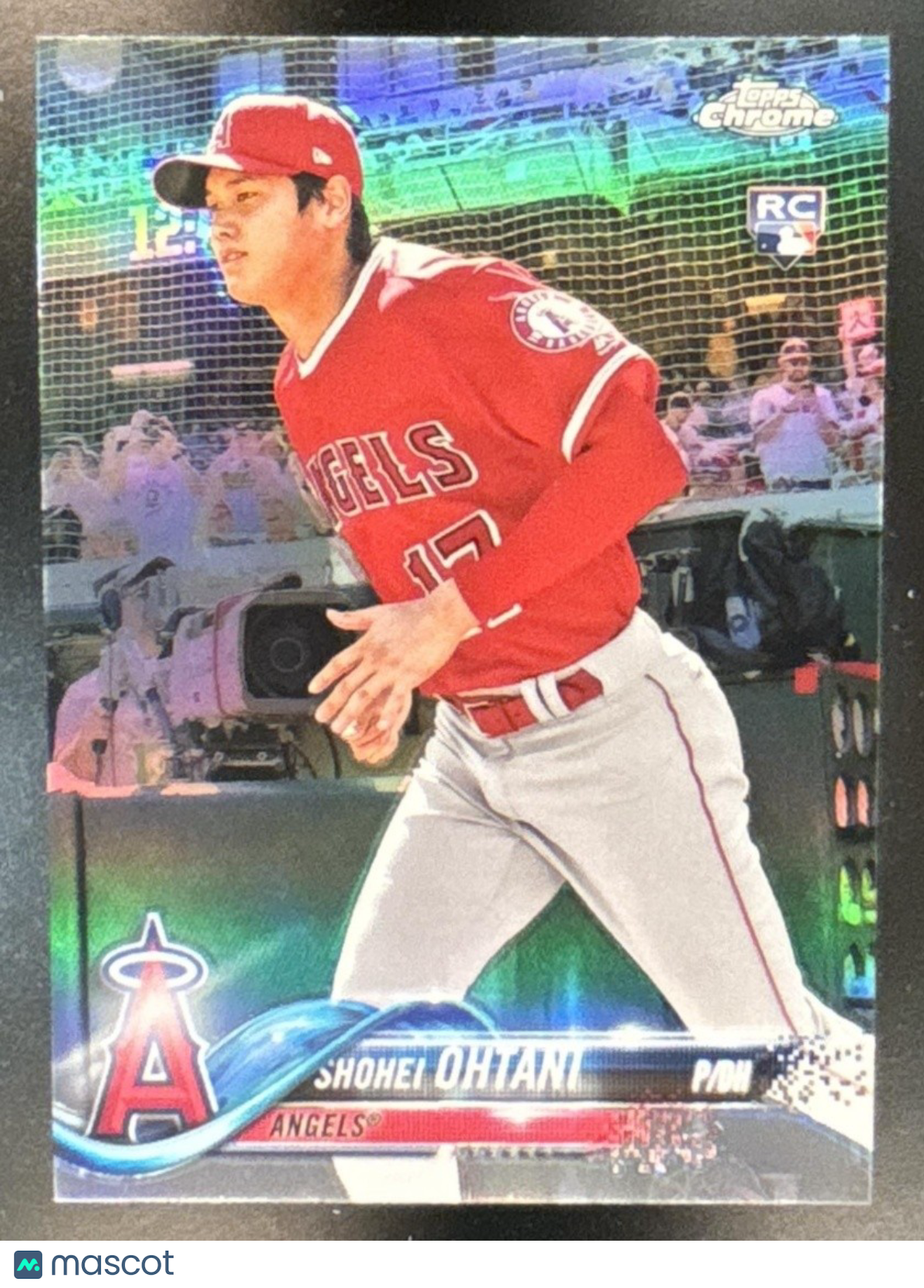 2018 Topps Chrome Shohei Ohtani #150b RED JERSEY SP RC VAR Los Angeles Angels