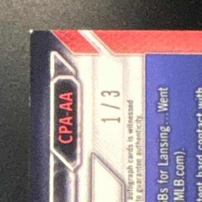 2016 Bowman Anthony Alford Chrome Prospect Auto Light Blue /3 Toronto Jays