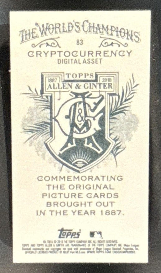 2018 Topps Allen & Ginter Cryptocurrency Mini #83