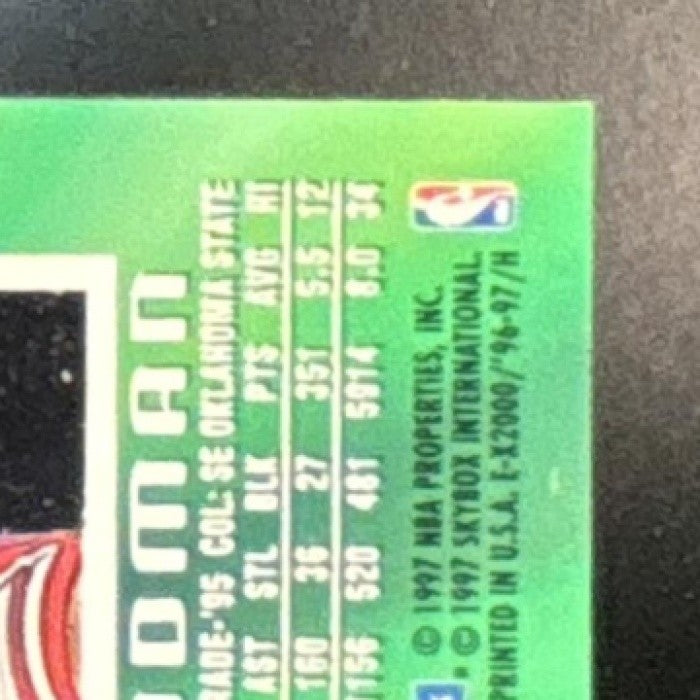 1996 Skybox EX-2000 Dennis Rodman #11 Chicago Bulls