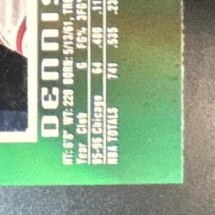 1996 Skybox EX-2000 Dennis Rodman #11 Chicago Bulls
