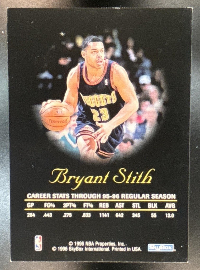 1996-97 Skybox Premium Bryant Stith Autographics Black Ink #NNO Auto Raptors