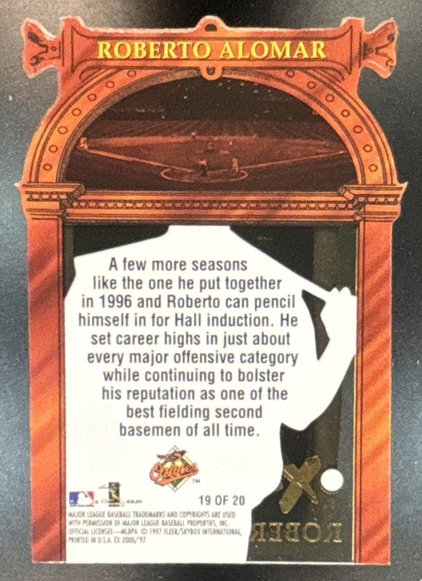 1997 Skybox E-X2000 Roberto Alomar Hall or Nothing Die Cut #19 Orioles