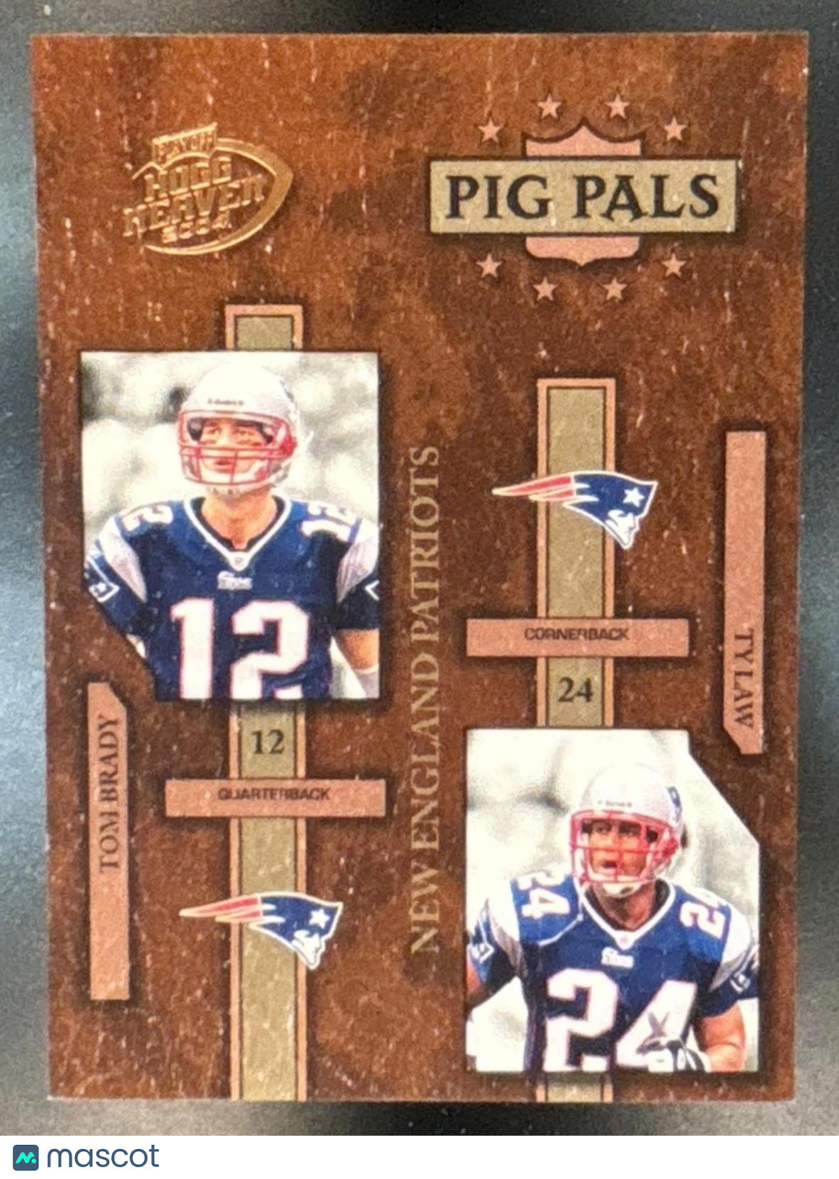 2004 Playoff Hogg Heaven Tom Brady Ty Law Pig Pals /1050 New England Patriots