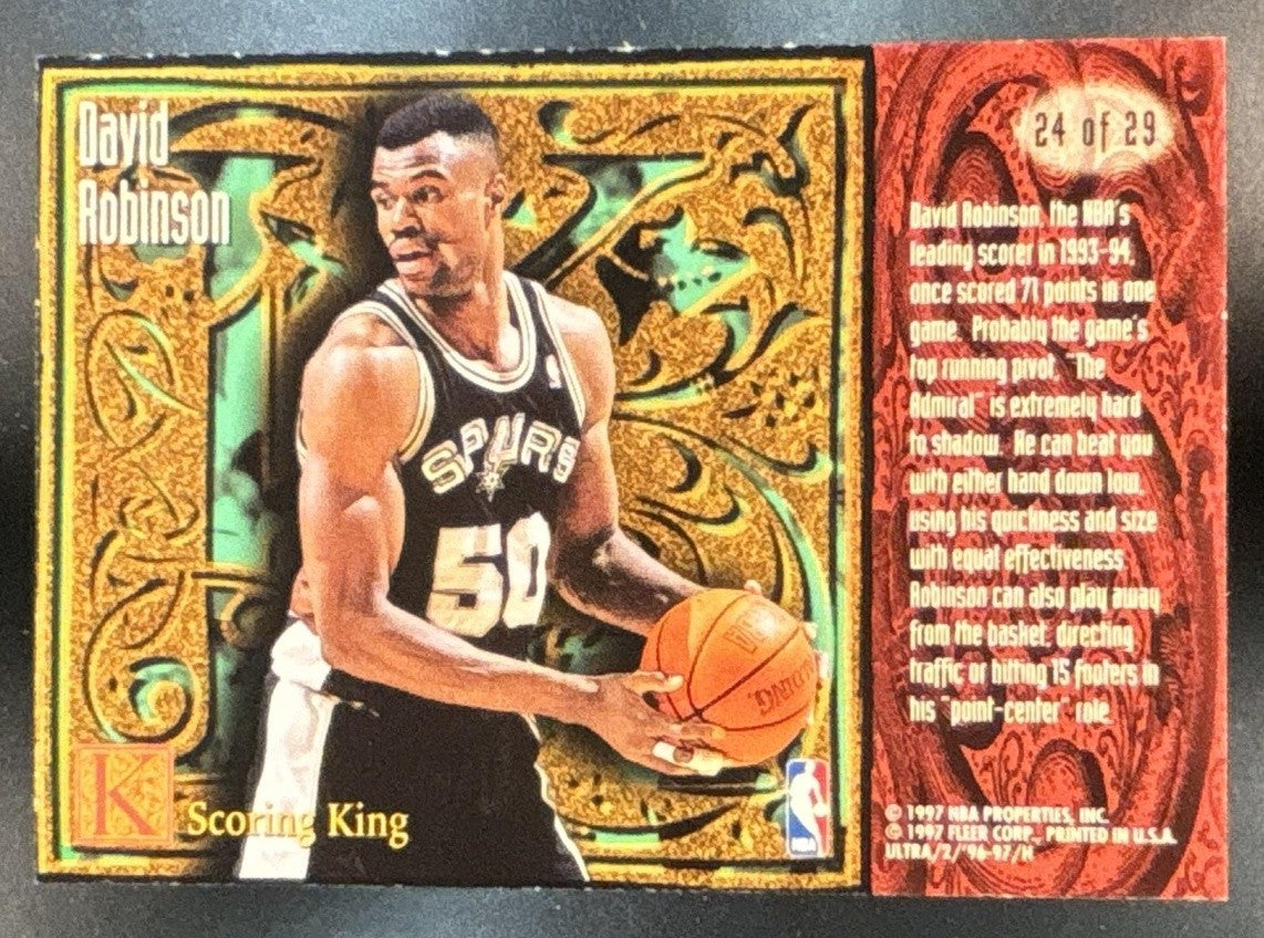 1996 Fleer Ultra David Robinson Scoring Kings #24 San Antonio Spurs