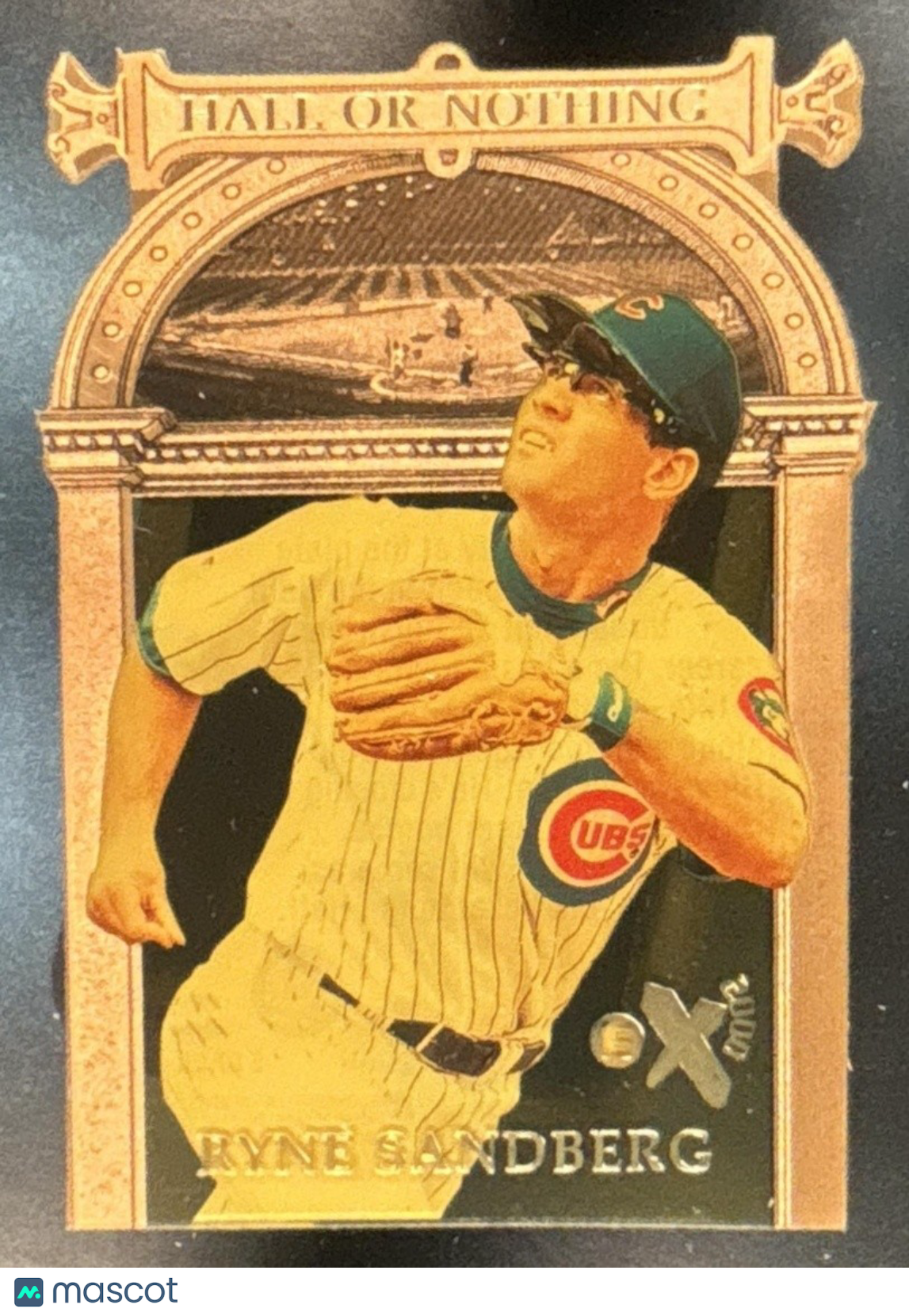 1997 Skybox E-X2000 Ryne Sandberg Hall or Nothing Die Cut #5 Chicago Cubs