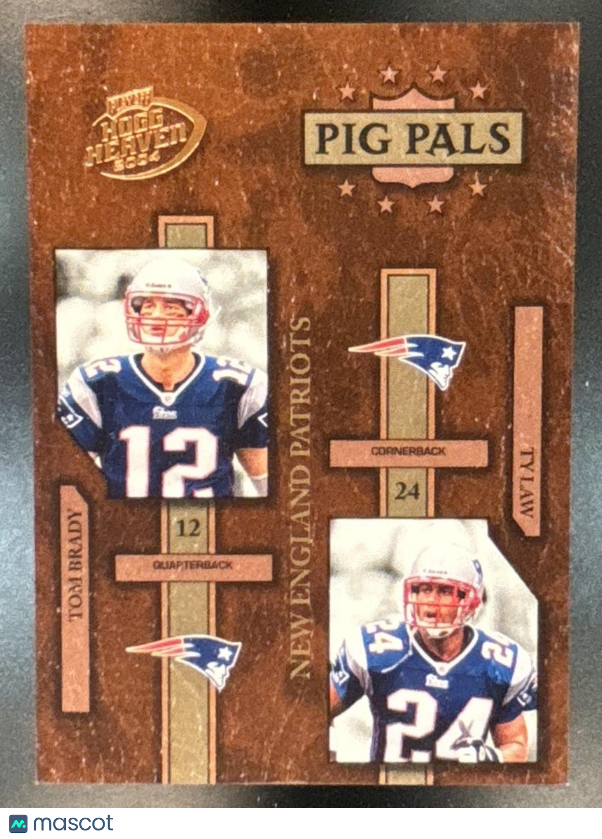 2004 Playoff Hogg Heaven Tom Brady Ty Law Pig Pals /1050 Patriots