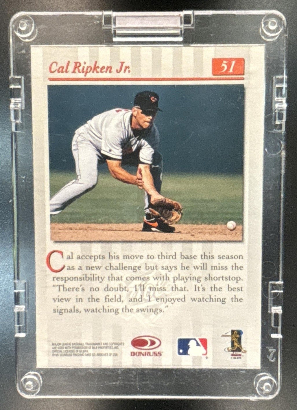 1997 Donruss Studio Cal Ripken Jr. Press Proofs Gold #51 Baltimore Orioles