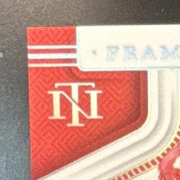 2025 Panini National Treasures Travis Kelce Framed Fabric /25 Kansas City Chiefs
