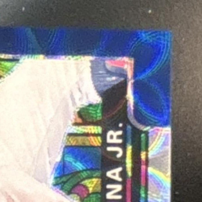 2021 Panini Prizm Ronald Acuna Jr Stained Glass Navy Blue Kaleidoscope /35 Brave