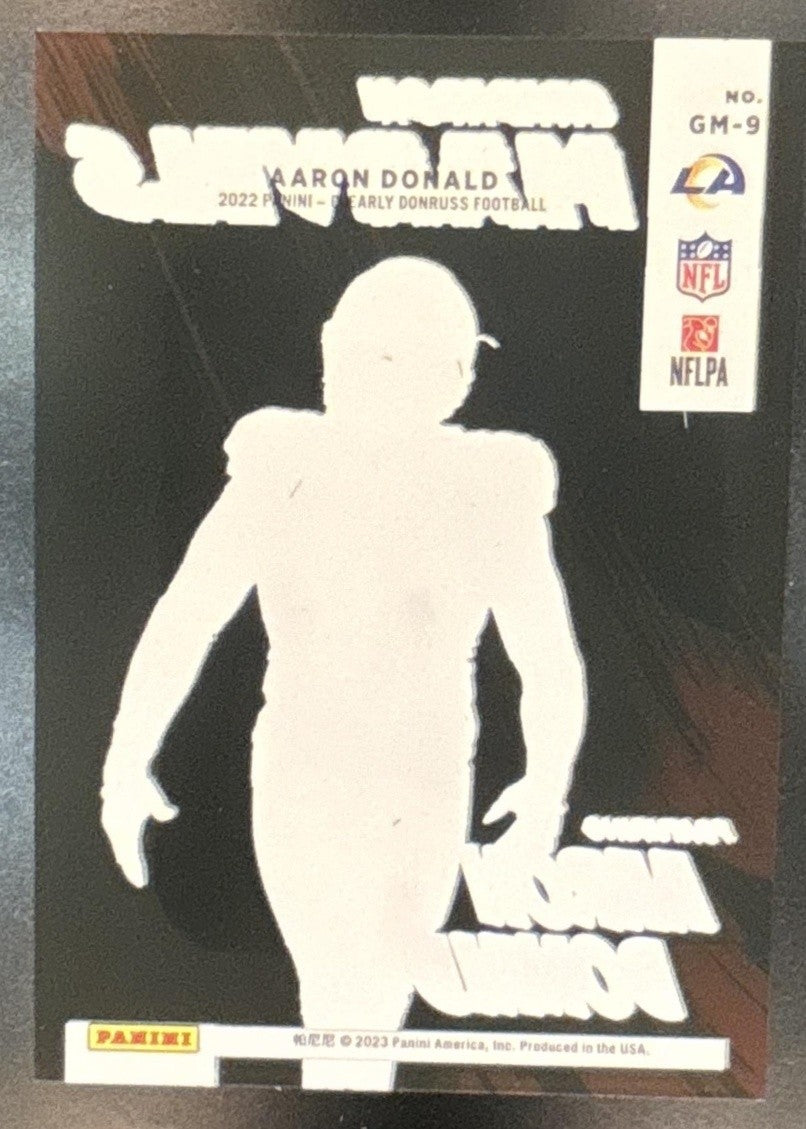 2022 Panini Donruss Aaron Donald Gridiron Marvels #GM-9 Los Angeles Rams