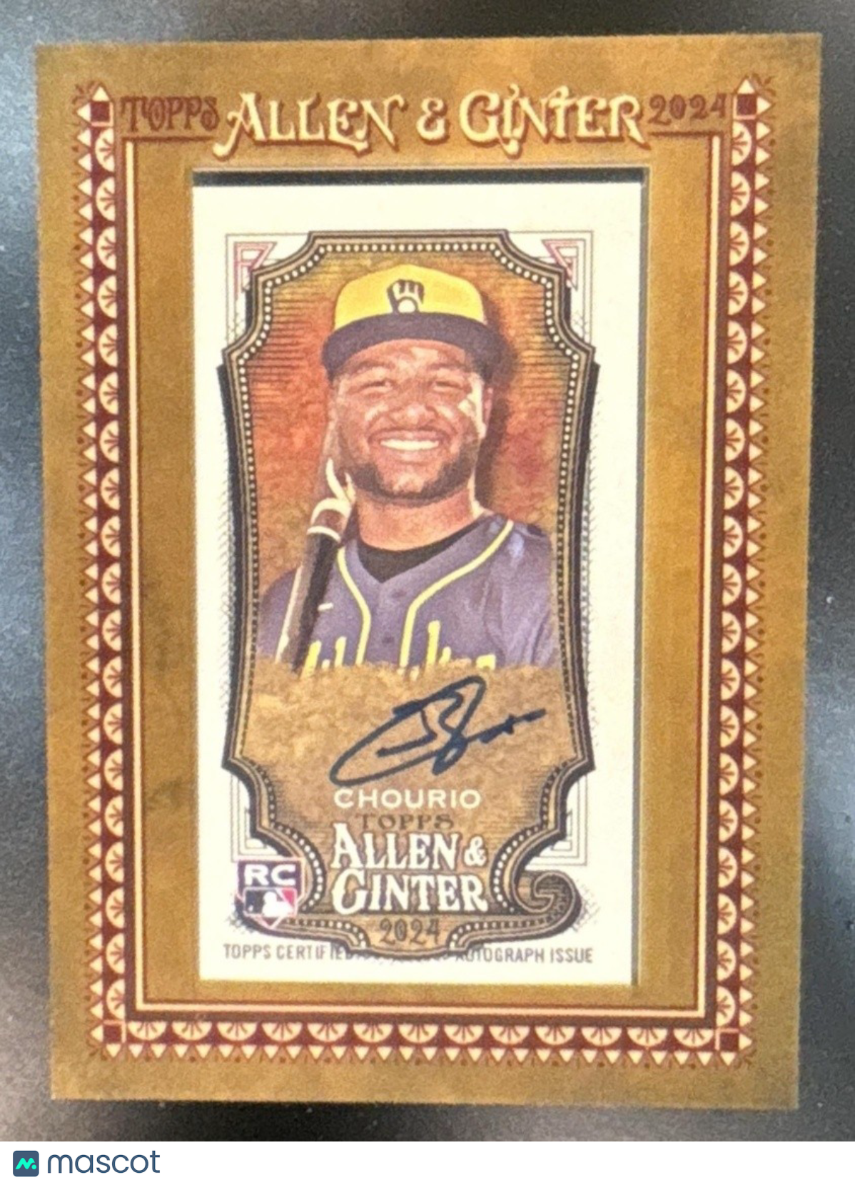 2024 Topps Allen & Ginter Jackson Chourio Mini Baseball Auto RC Brewers