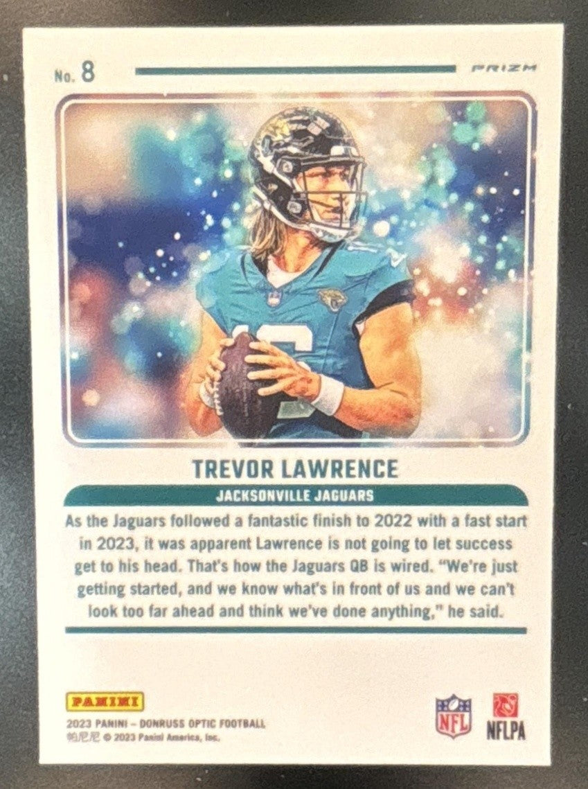 2023 Panini Donruss Optic Trevor Lawrence Mythical #8 Jacksonville Jaguars