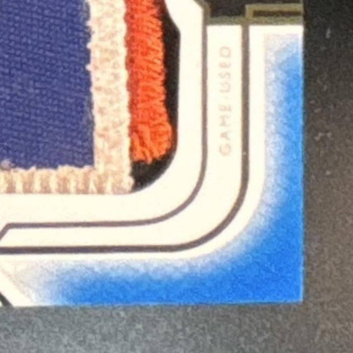 2024 Topps Definitive Collection Francisco Lindor Jumbo Relic Blue /30 Mets