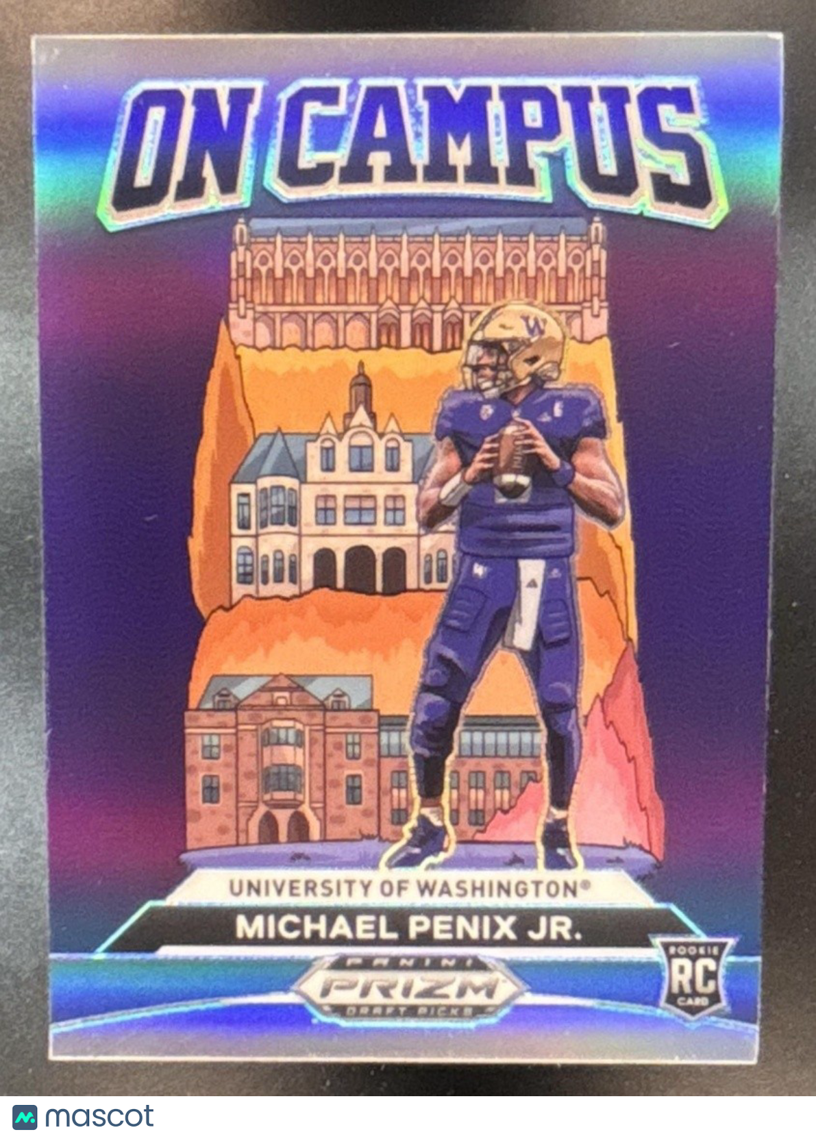 2024 Panini Prizm Collegiate Draft Picks Michael Penix Jr. On Campus RC Huskies
