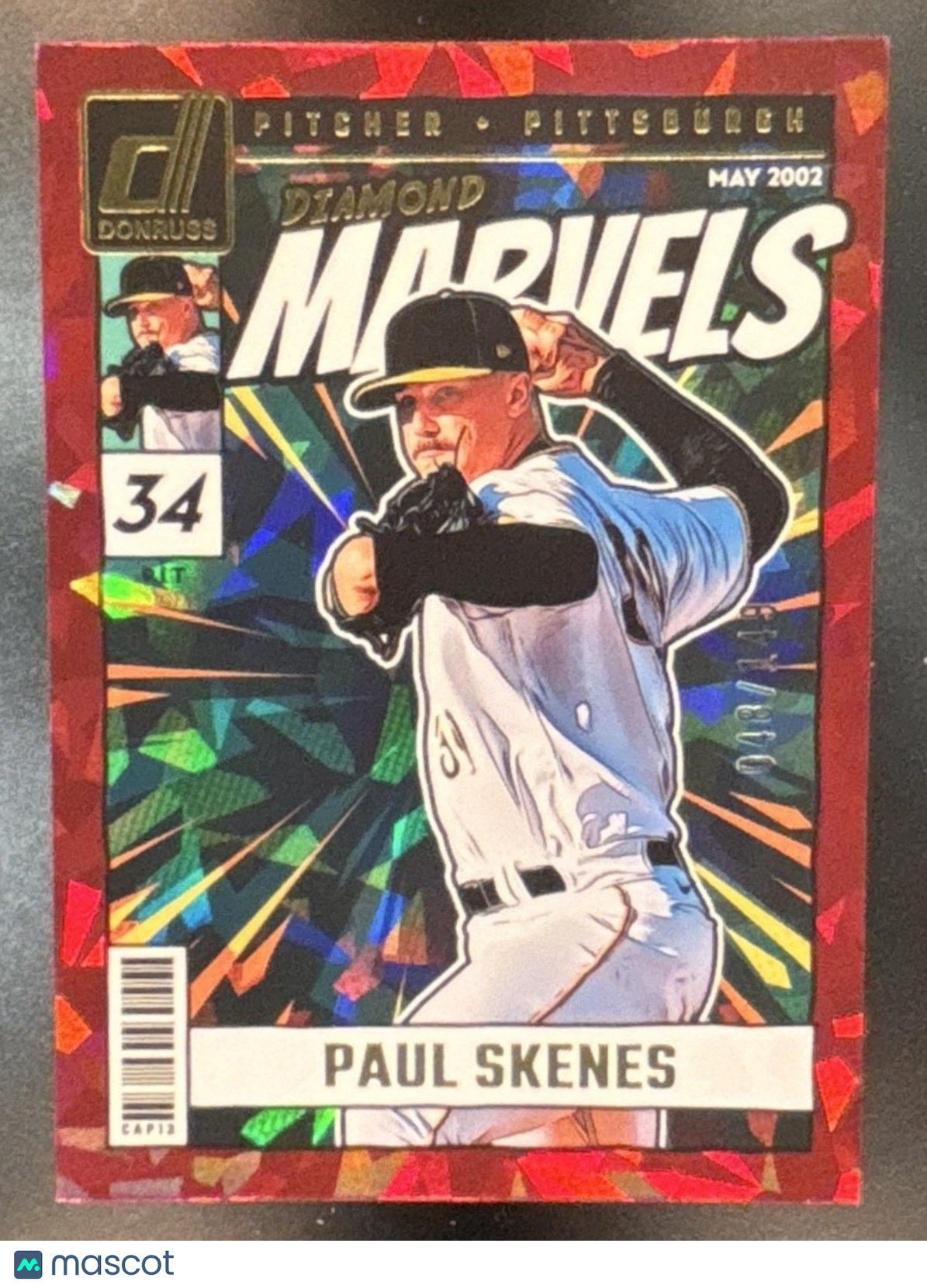 2024 Donruss Paul Skenes Diamond Marvels Red Ice /149 #8 RC Pittsburgh Pirates