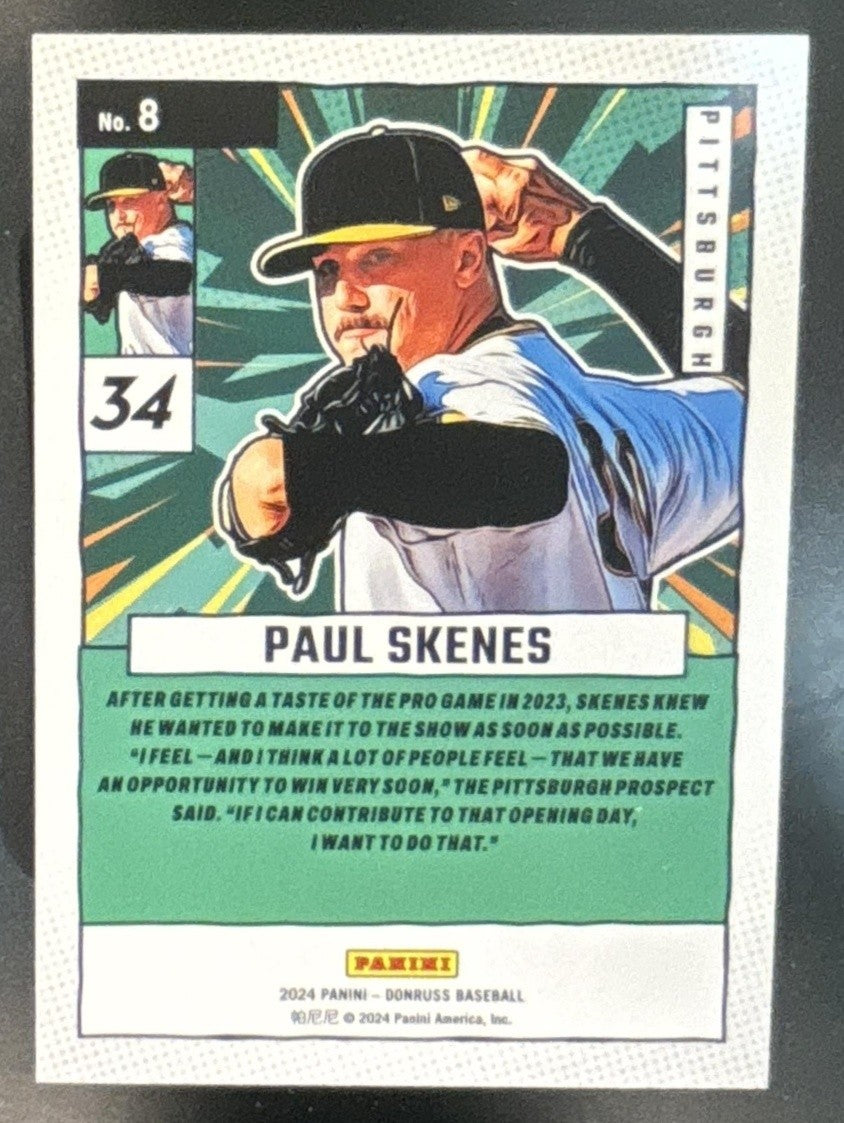 2024 Donruss Paul Skenes Diamond Marvels Red Ice /149 #8 RC Pittsburgh Pirates