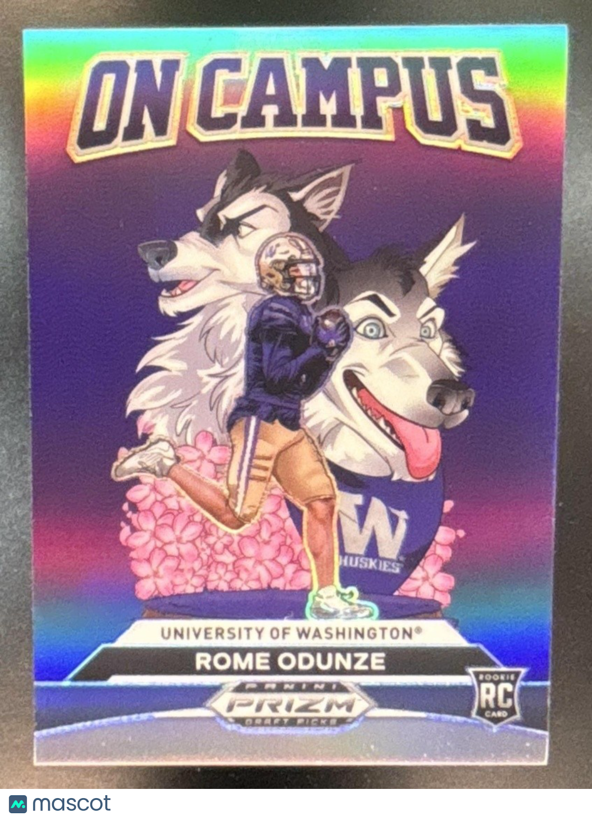 2024 Panini Prizm Collegiate Draft Picks Rome Odunze On Campus RC Huskies