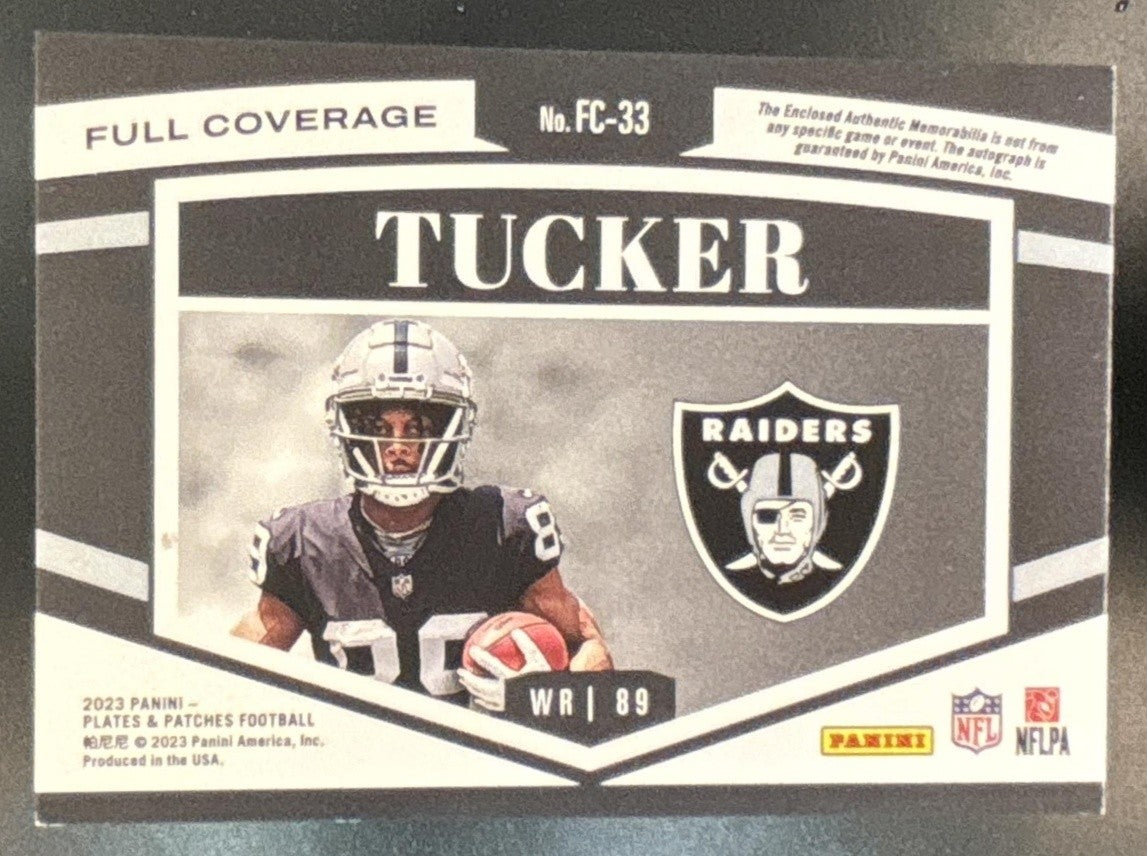 2023 Panini Plates & Patches Tre Tucker Full Coverage Auto (Nike Patch) /5 RC