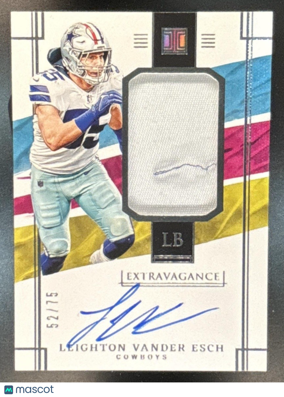 2022 Panini Impeccable Leighton Vander Esch Extravagance Patch /75 Cowboys