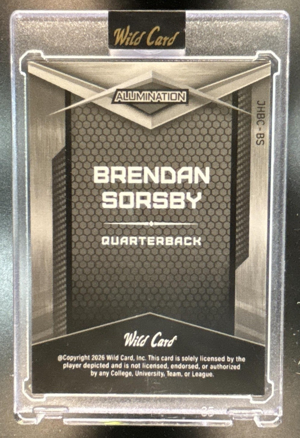 026 Wild Card Alumination Brendan Sorsby Red Wave # 1/2 PRC Rookie