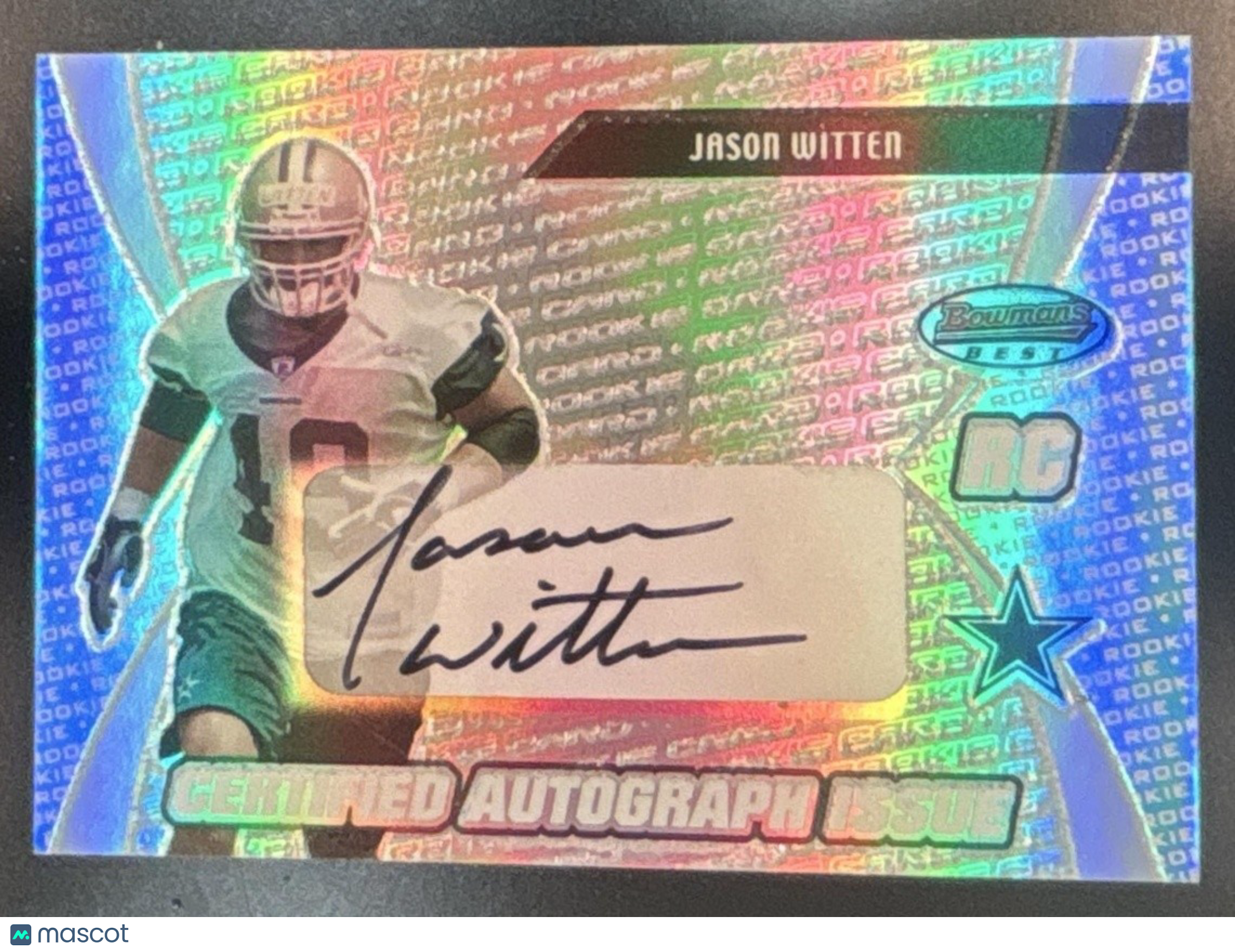 2003 Bowman's Best Jason Witten #174 RC Auto Dallas Cowboys