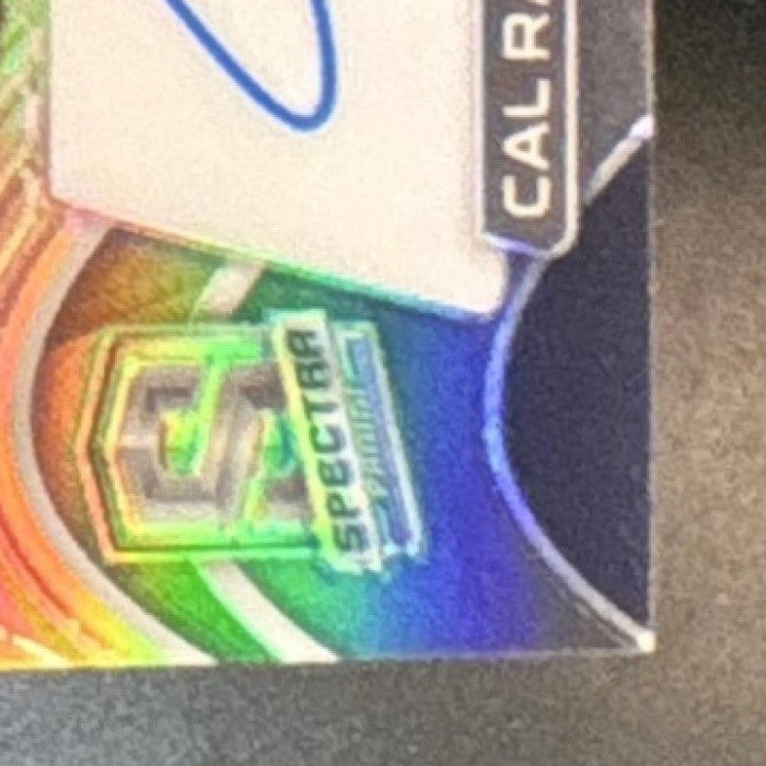 2022 Panini Chronicles Cal Raleigh Spectra Jersey Auto /199 #109 MEM RC Mariners