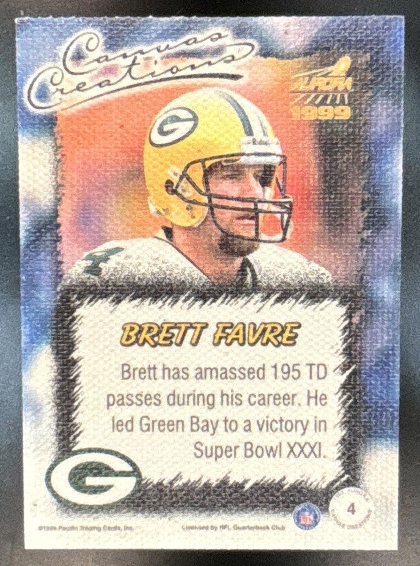 1999 Pacific Aurora Brett Favre Canvas Creations #4 Green Bay Packers