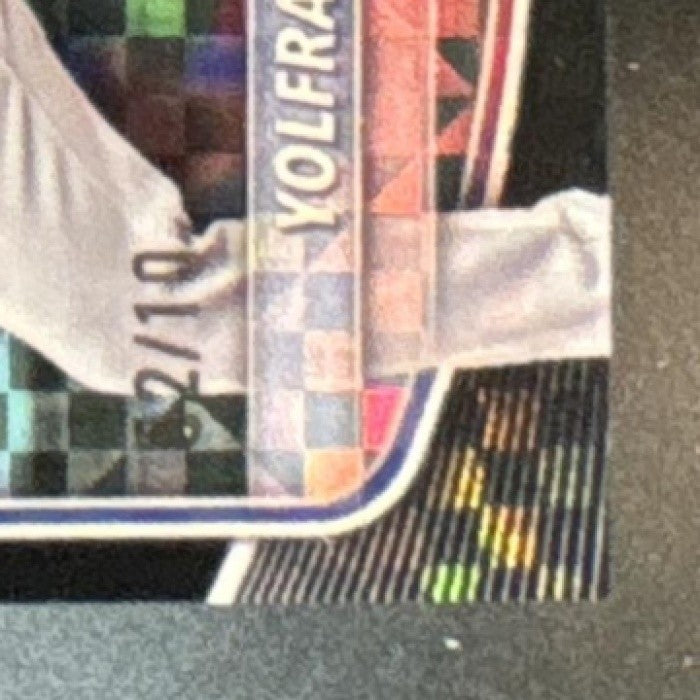 2025 Bowman Draft Yolfran Castillo Chrome Black X-Fractor /10 #BDC-107 Rangers
