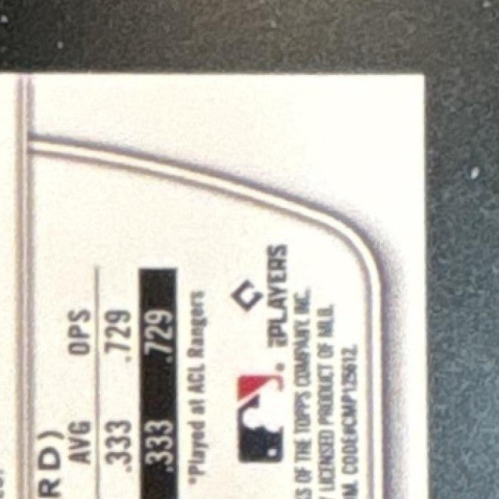 2025 Bowman Draft Yolfran Castillo Chrome Black X-Fractor /10 #BDC-107 Rangers