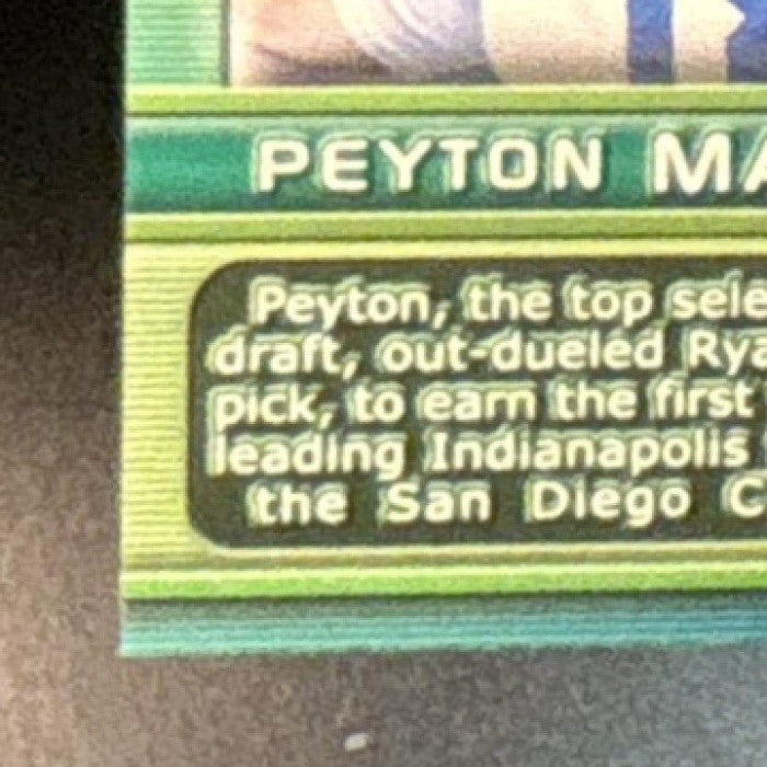 1999 Pacific Revolution Peyton Manning Chalk Talk #11 Indianapolis Colts