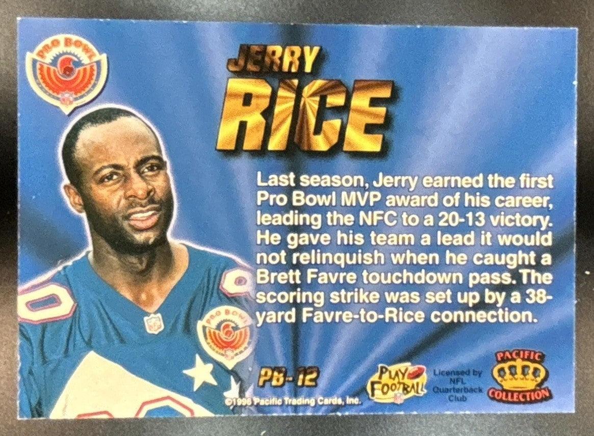1996 Pacific Invincible Jerry Rice Pro Bowl #PB-12 San Francisco 49ers