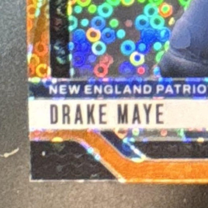 2024 Panini Prizm Drake Maye Orange Disco #329 RC New England Patriots