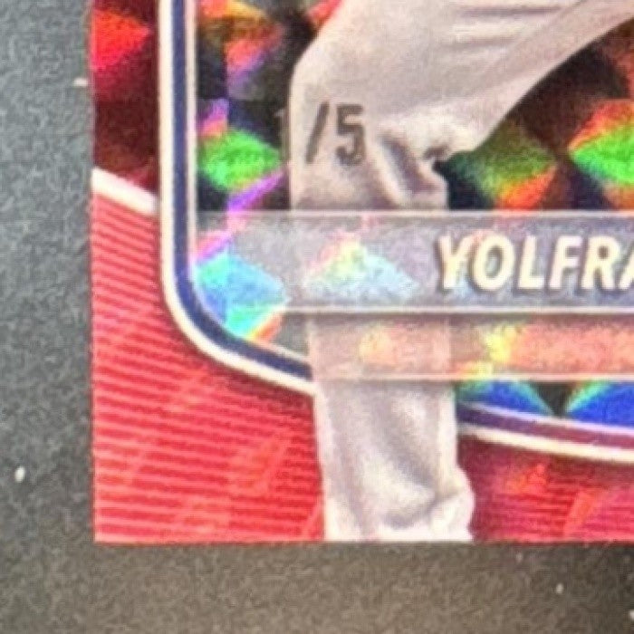 2025 Bowman Draft Yolfran Castillo Chrome Red Geometric /5 #BDC-107 Rangers