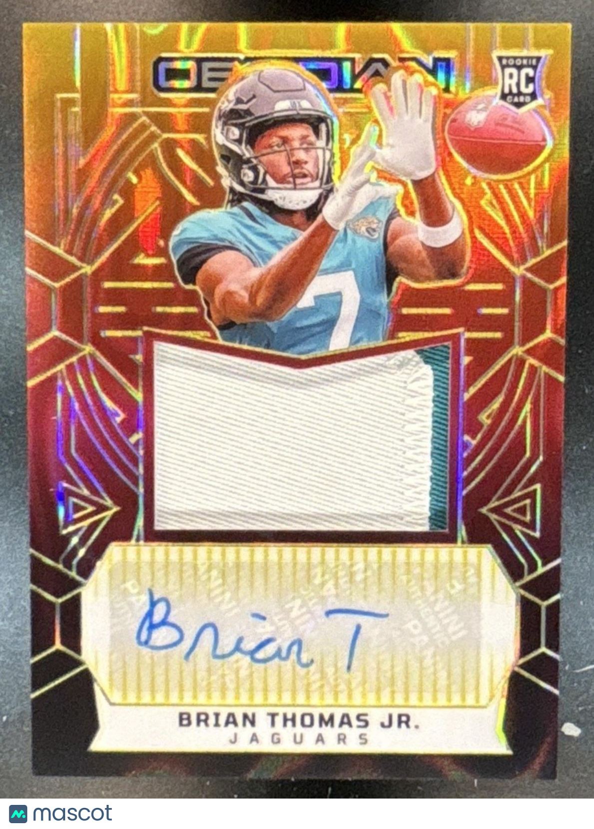 2024 Obsidian Brian Thomas Jr. Patch Auto Molten FOTL /28 MEM RC Jaguars
